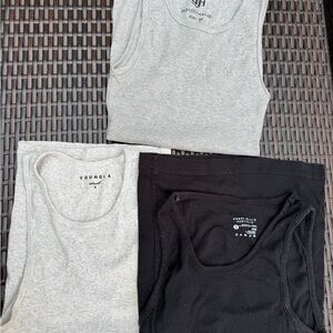 YoungLA Gray and Black Tank Tops
